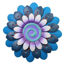 Outdoor Metal Flower Wall Art Garden Decor Cute Flowers Decorations Hanging for Outside Porch Lawn
