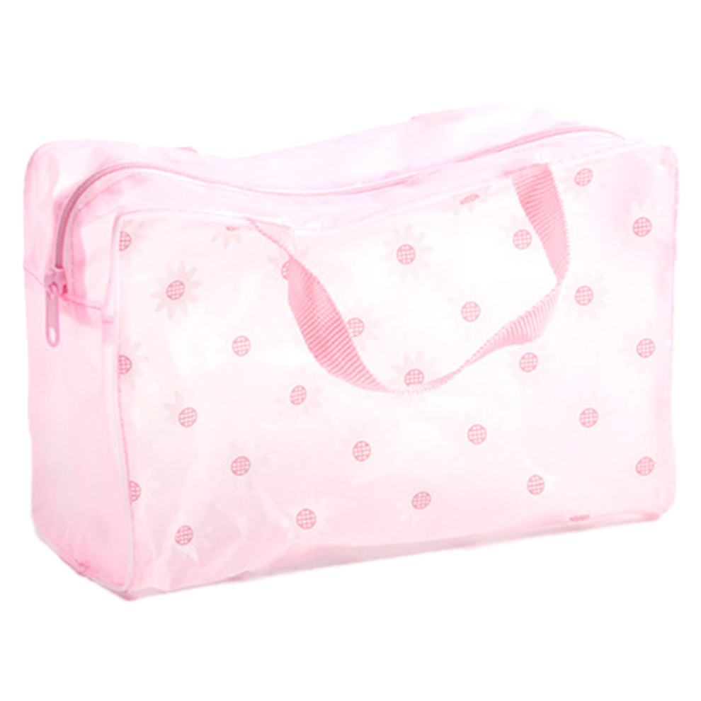 Cosmetic Bag with Multi-Purpose Pouch Design, Waterproof Clear PVC Toiletry Organizer for Women