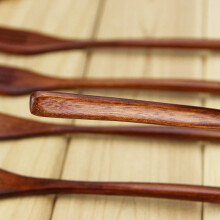 Wooden Forks, 6 Pieces Eco-Friendly Japanese Wood Salad Dinner Fork Tableware Dinnerware for Kids Adult