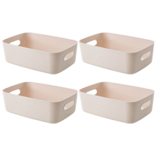 Organizadores de banheiro elegantes, cestos de armazenamento com design de linhas claras, caixas grandes brancas para guardar lingerie e utensílios