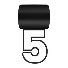 Number 5 Pendant for Baseball Necklace Sports Fan Necklaces Rope