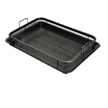 Air Fryer Basket and Tray Set NonStick Oven Baking Pan for Chips Grill Mesh Black Ref: 5497