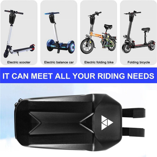 New Scooter Storage Bag, 5L Large Capacity Hard Shell  Waterproof Scooter Front Bag, Storage Bag,Handlebar Bag 1