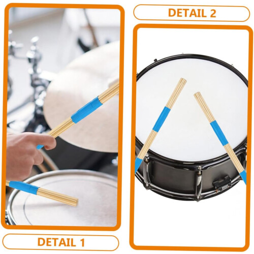 3 Pairs Drum Brushes with Comfortable Grip for Beginner Drummers Jazz Percussion Performance 1