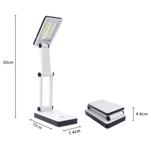 Super Bright COB LED Portable Desk Lamp Foldable Press Sensitive Control Battery and USB Powered (No Battery) 1