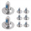 8Pcs/Set Snowboard Binding Screw Set, Mounting Screws with Snowboardin 6