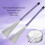 2 Pack Drum Wire Brushes with Rubber Handles for Jazz, Acoustic Drummer Performance, Blue 3