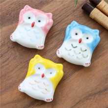 Ceramic chopstick holder, set of 3 pieces, cartoonstyle rack, Japanese and Chinese style, for table decor, gift (4)