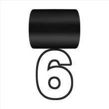 Number 6 Pendant for Baseball Necklace Sports Fan Necklaces Rope