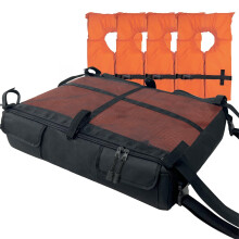 Swim Jacket TTop Storage Bag for Boats, Holds 6 Type II Life Jackets, Black