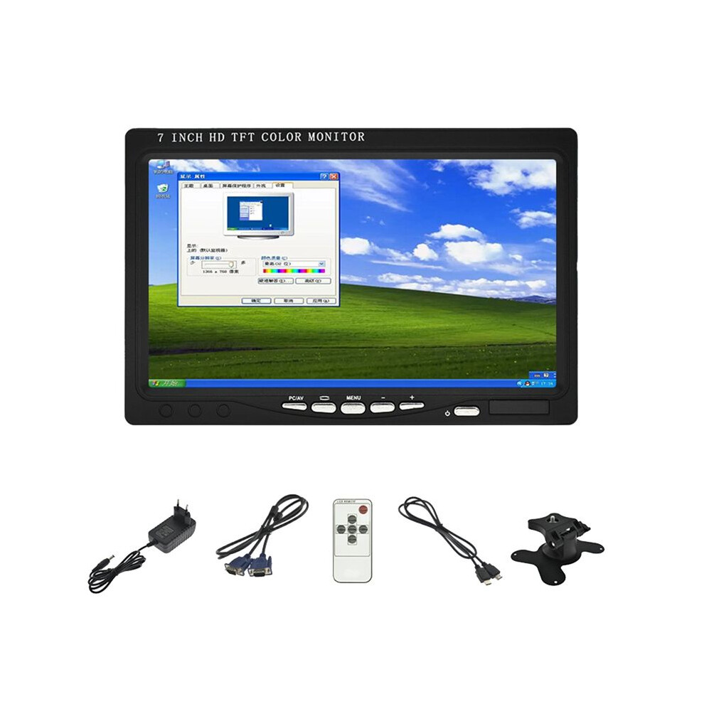 7Inch Car Vga Monitor Hd Rear View Video Reversing Accessories 4853841176863
