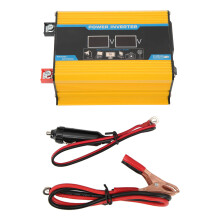 300 W-os folyamatos teljesítményű tiszta szinuszhullámú inverter, könnyű és kompakt, kettős gyorstöltő USB kimenettel, LCD kijelzővel,