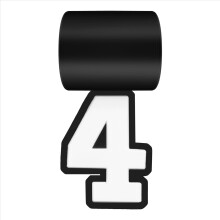 Number 4 Pendant for Baseball Necklace Sports Fan Necklaces Rope