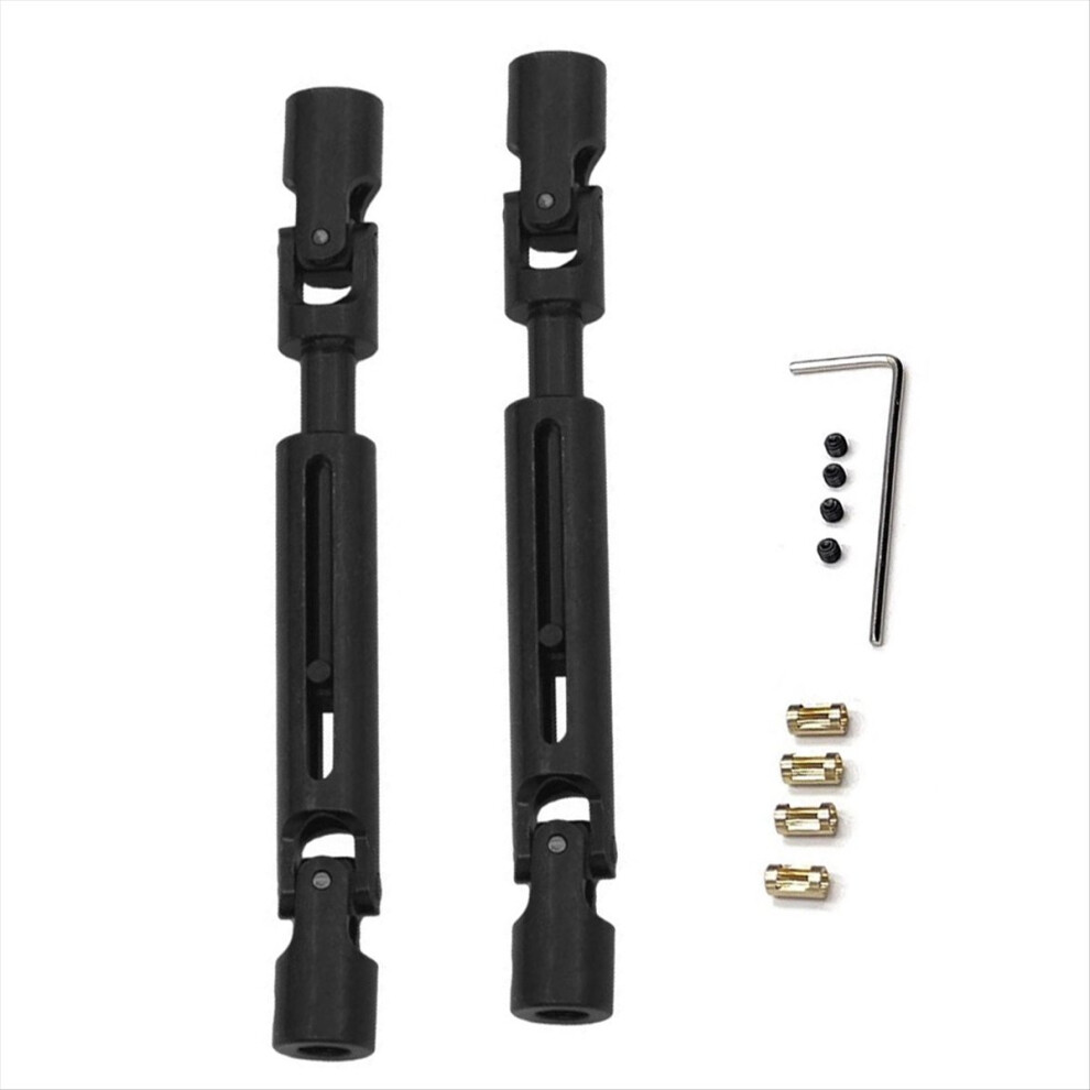 2Pcs Mn82 Lc79 Metal Drive Shaft Driveshaft Cvd For Mang Cow Rc Truck Black 4853841174388