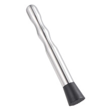 Stainless Steel Cocktail Muddler with Ice Crusher and Lemon Squeezer for Home Bar Use