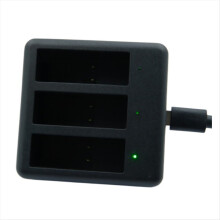 Oplaadstandaard voor professionele digitale camera-accu's, drievoudige oplader.