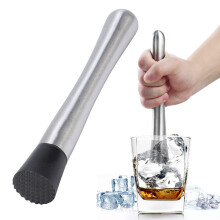 Cocktail Muddler Stainless Steel Ice Crusher Rod for Mixing Drinks Lemon Smasher Bar Tool