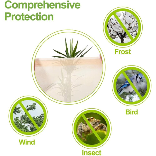 Frost protection cover with drawstring for shrubs, trees, potted plants (2 pieces) 2