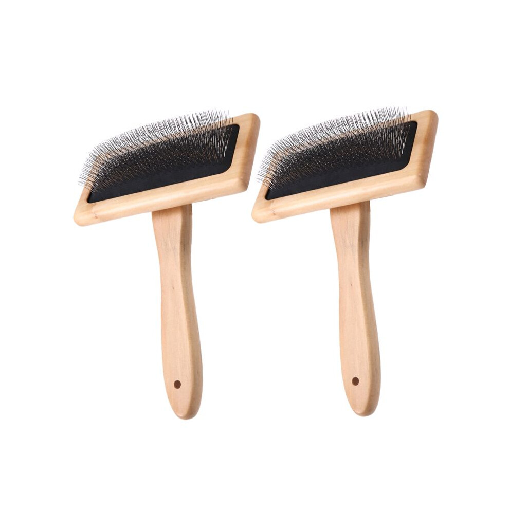 2 Pcs Wool Carders, 6.1Inchx4.8inch Large Hand Carders For Wool, Craft Wool Felt Mixing Tool, Pet Slicker Brush Typecat