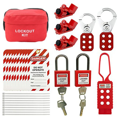 Electrical Lockout Tagout Kit -Lock Out Tag Kits with Hasps,Circuit Br 1