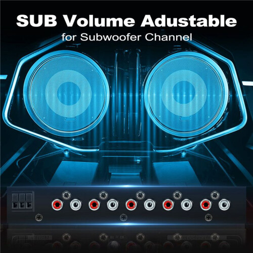 7-Band Car Audio Equalizer, Adjustable 7 Bands EQ Car Amplifier Graphic Equalizer with CD/AUX Input Select ,Black 2