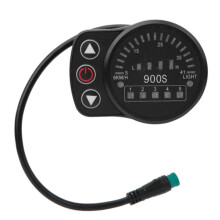 KT-900S E-Bike LED Display Meter Waterproof Connector Display Code Table Universal 24V/36V/48V Electric Bike Intelligent Control Panel