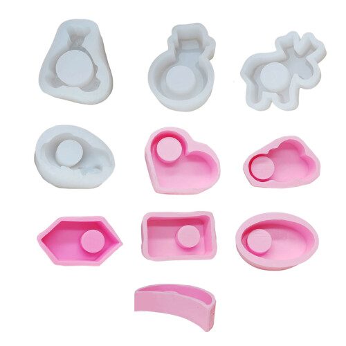 Heart Candle Stand Molds Diamond Shaped Molds for-Rectangle 8 1