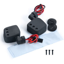 RC Car Rearview Lens Mirror with LED Lights for 1/10 Axial SCX10 II III RC Crawler Car Simulated Decorations Parts