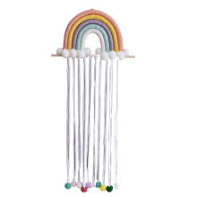 Soporte para pinzas de pelo con borlas, decoración de pelo arcoíris para la habitación de niñas, colores brillantes y hermosos que alegran tu