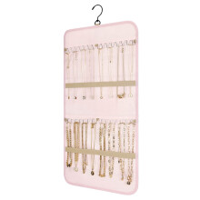 Hängender Schmuckorganizer, multifunktionale Schmuckaufbewahrung mit drehbaren Haken für platzsparende Aufbewahrung, transparenten Taschen und