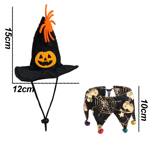 Εορταστικό καπέλο για κατοικίδια για το Halloween, μοναδική κάπα και καπέλο μάγου για 1