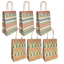 Eingewickelt in Wunder, Geschenktüten mit verschiedenen Weihnachtsmotiven, wiederverwendbares Set in Großpackung, passende Geschenkanhänger, dick