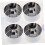 4pcs Stainless Steel Cake Ring Set NonStick Quick Release Baking Mold Easy Clean Durable 4