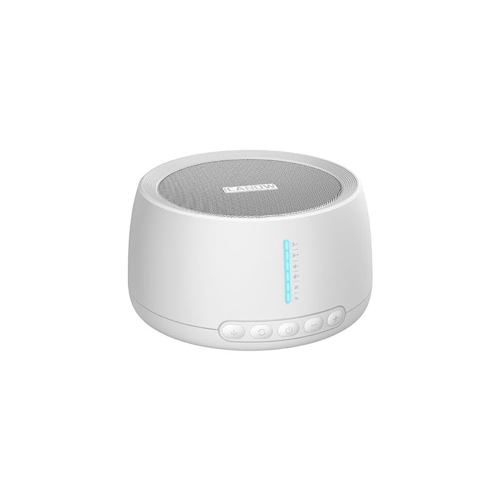 Portable Noise Sound Machine For Baby & Adults - 30 Soothing Sounds With Cry Detection, Rechargeable Sleep Therapy Device, Night & Timer White/Light