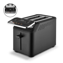 Tower Mirage 2-Slice Digital Toaster Black - 6 Browning Levels, Defrost