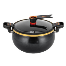 Pressure Cooker 8L Stainless Steel Fast Cooking Pot with Glass Lid for Induction and Gas Stoves