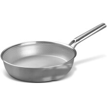 Nonstick Frying Pan 316 Stainless Steel Skillet for Steak Cooking Wok Compatible with Induction (A, 1pcs)