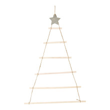Decorazione natalizia classica da appendere, decorazione fai da te: calendario dell'Avvento in legno a forma di albero di Natale per porte, pareti,