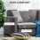 Homcom HOMCOM 2 Seater Sofa Bed Convertible Bed Settee w/ 2 Cushions Storage Light Grey 9