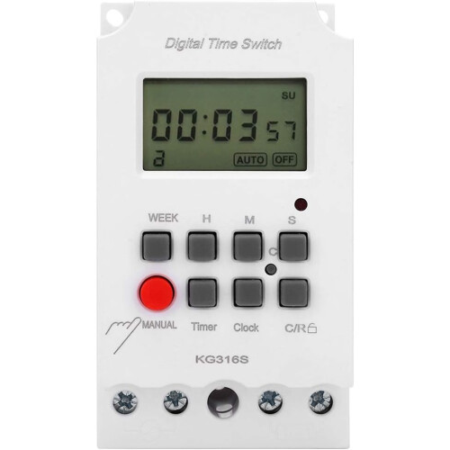 Microcomputer Programmable Timer for Electrical Devices, Strong Interference Resistance Digital Control Switch, Precision Control 168 Hour Timer with