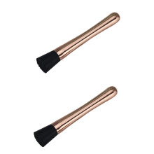 2pcs Stainless Steel Cocktail Muddler with Ergonomic Grip Long Handle Rose Finish for Mojitos