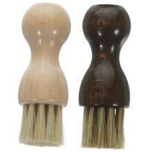 2pcs Shoe Cleaning Brush with Pig Hair Bristles for Leather and Suede Boots Gentle Travel Care