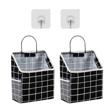 Elegante Wandaufbewahrungstasche, Metallrahmen für Langlebigkeit, Hängekorb mit wasserdichtem Schutz, geeignet für jeden Raum (2 Stück)