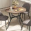 Homcom HOMCOM Small Kitchen Table with Black Steel Legs, Dining Table, Brown 8
