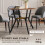 Homcom HOMCOM Small Kitchen Table with Black Steel Legs, Dining Table, Brown 5