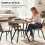 Homcom HOMCOM Small Kitchen Table with Black Steel Legs, Dining Table, Brown 4