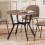 Homcom HOMCOM Small Kitchen Table with Black Steel Legs, Dining Table, Brown 9