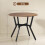 Homcom HOMCOM Small Kitchen Table with Black Steel Legs, Dining Table, Brown 3
