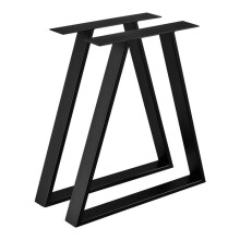 Set de 2 pieds de table triangulaires en acier 72 x 55 x 6 cm