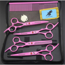 Pet Grooming Scissors Kit 6.0 Inch, Professional Pet Trimmer Kit Stainless Steel Hair Scissors Set for Dog Or Cat, Light And Sharp